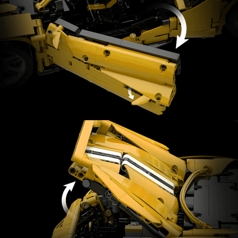 V8 FItalian Track Supercar Yellow - Building Blocks Set | Power Brickz