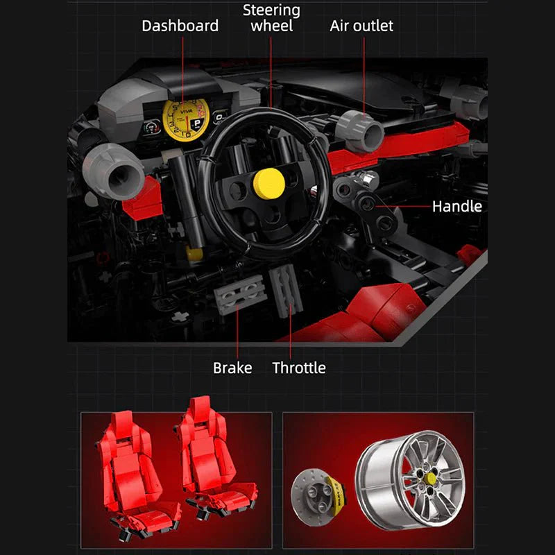 Hybrid VFlagship Hypercar - Building Blocks Set | Power Brickz