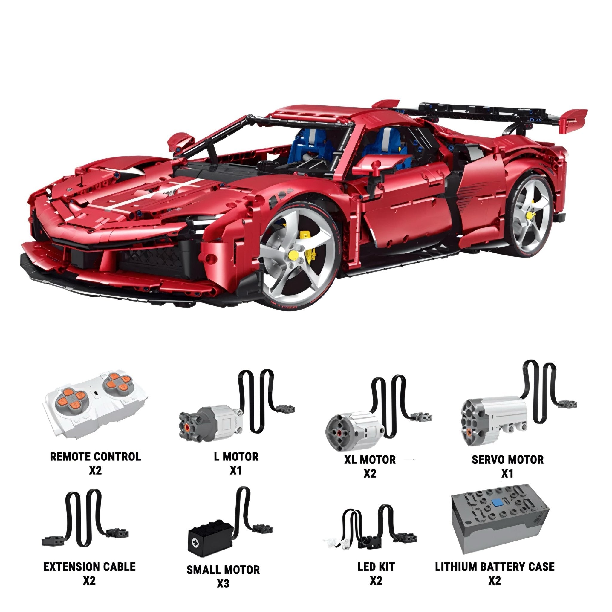 SFXX Stradale Supercar Spider - Building Blocks Set | Power Brickz