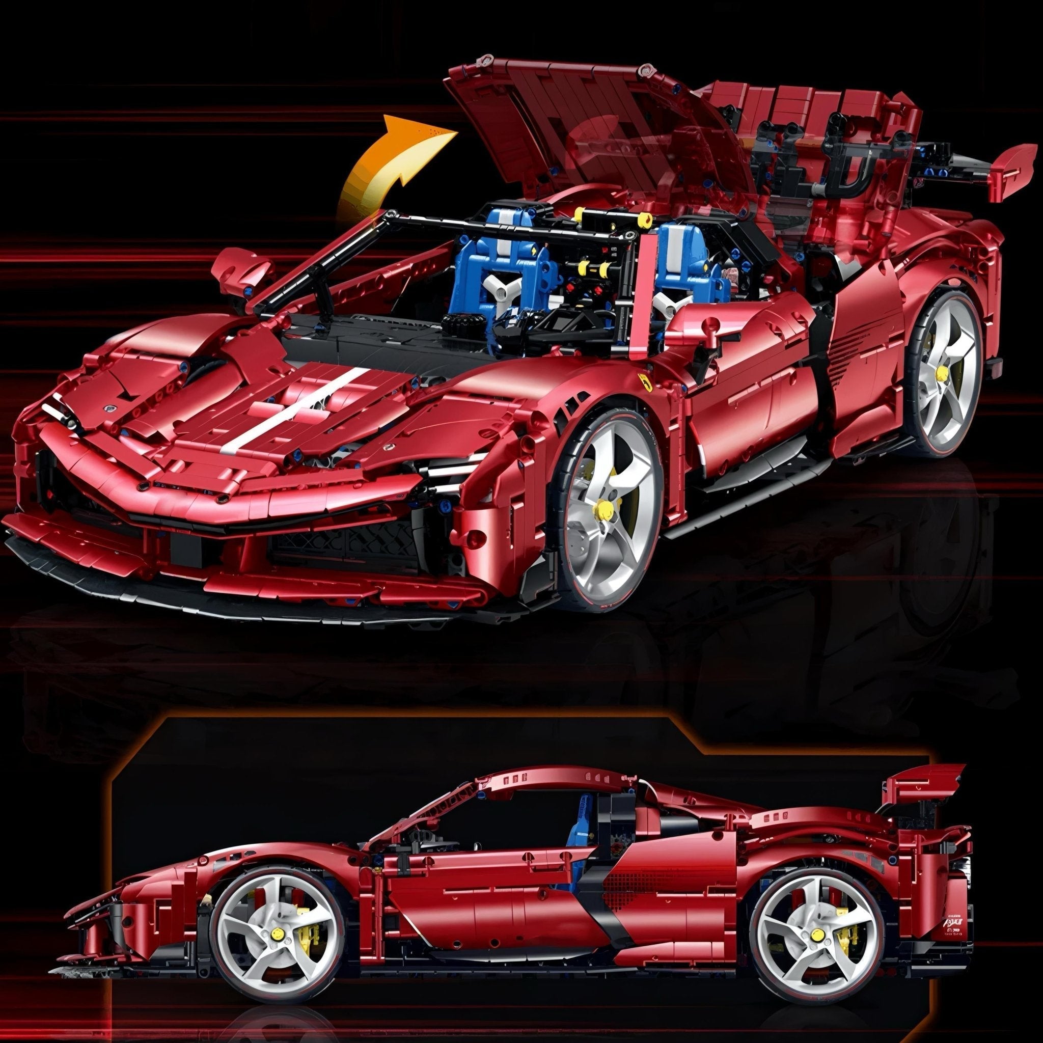 SFXX Stradale Supercar Spider - Building Blocks Set | Power Brickz