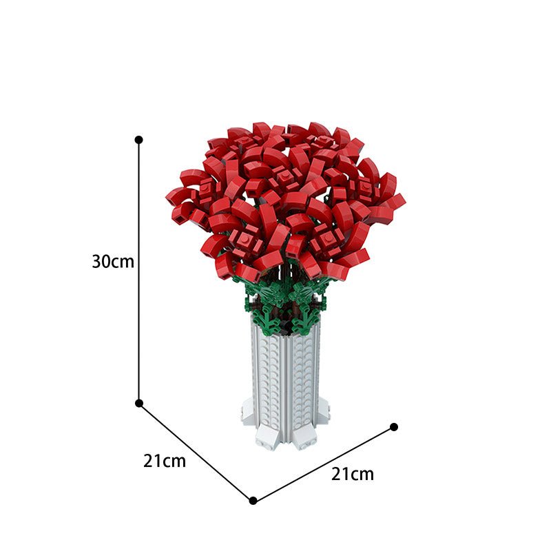Flower Bouquet with Vase - Building Set | Power Brickz
