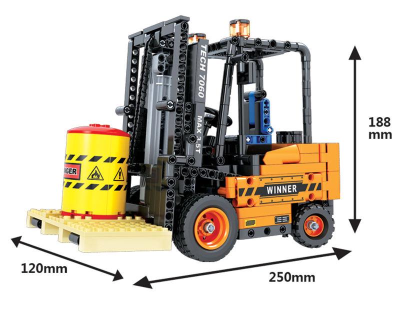Warehouse Forklift Model - Building Set | Power Brickz