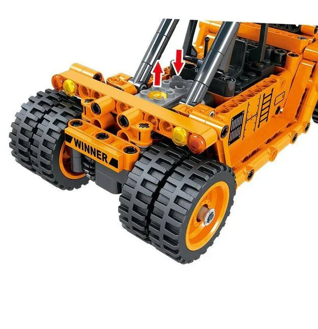 Front-Mounted Crane Truck - Building Set | Power Brickz