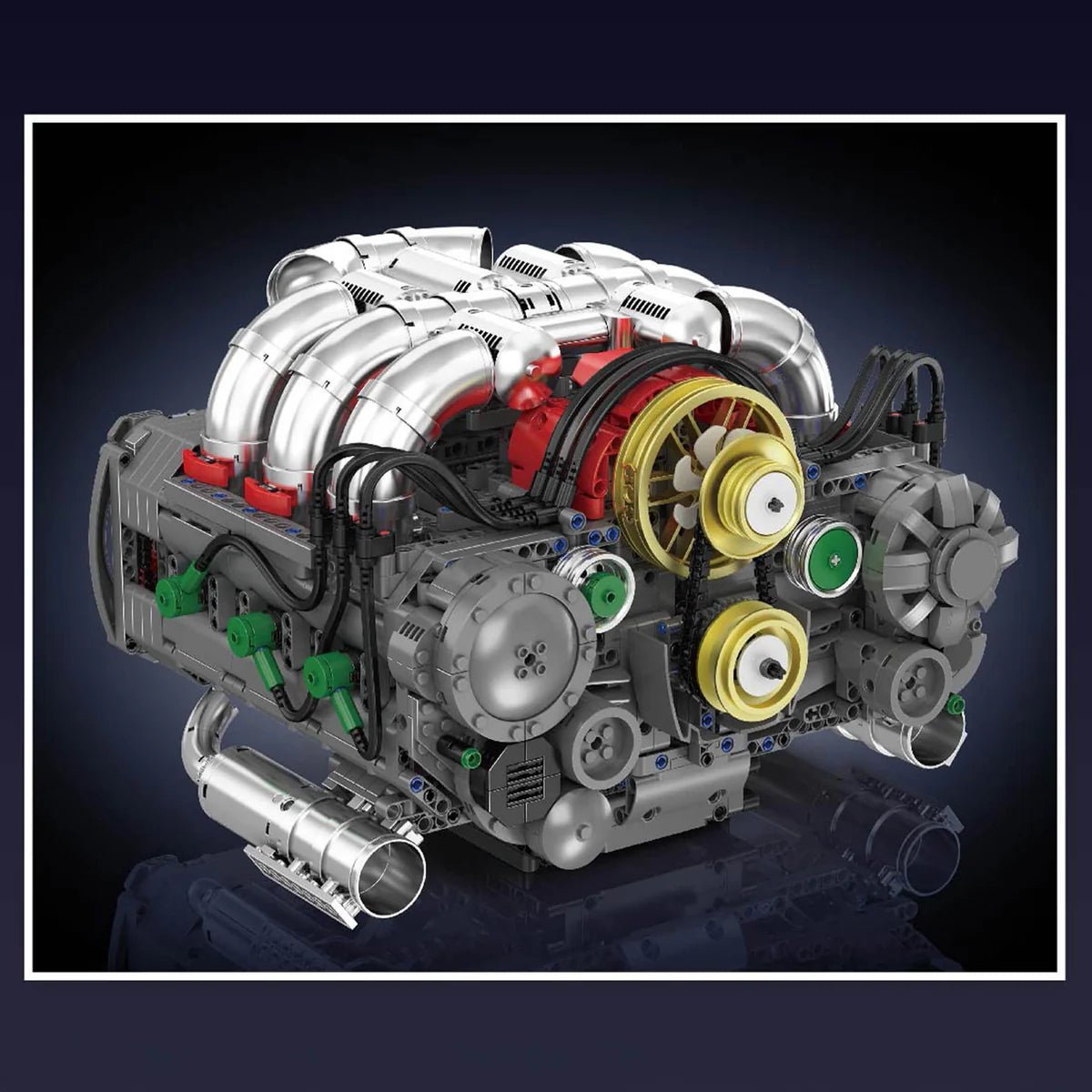 Functional Flat 6 Boxer Engine | 2374pcs - Power Brickz