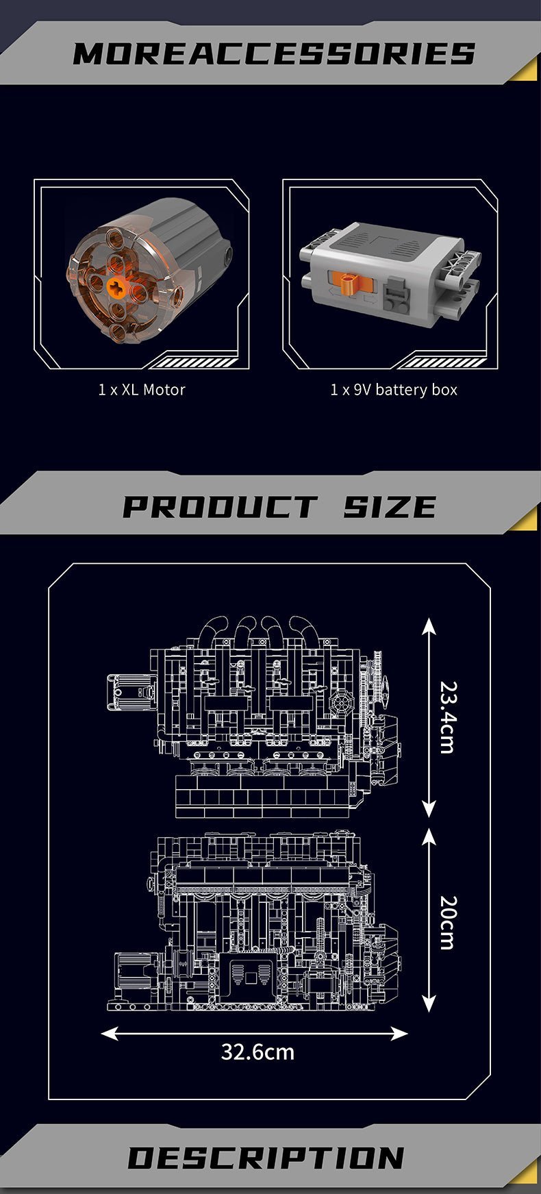 Functional Inline 4 - Cylinder L4 Gasoline | 1787pcs - Power Brickz