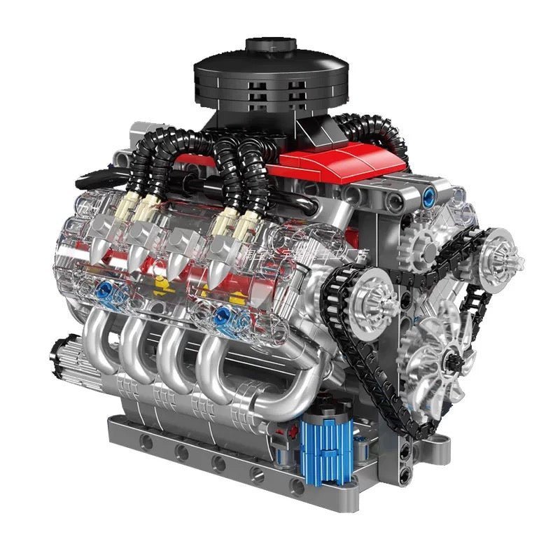 Functional LSX454 V8 Engine | 487pcs - Power Brickz