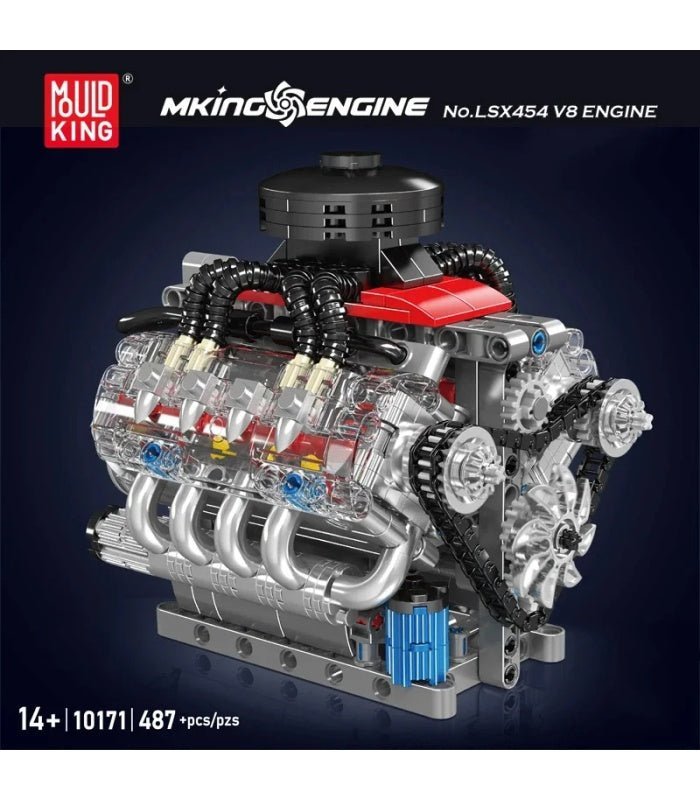 Functional LSX454 V8 Engine | 487pcs - Power Brickz