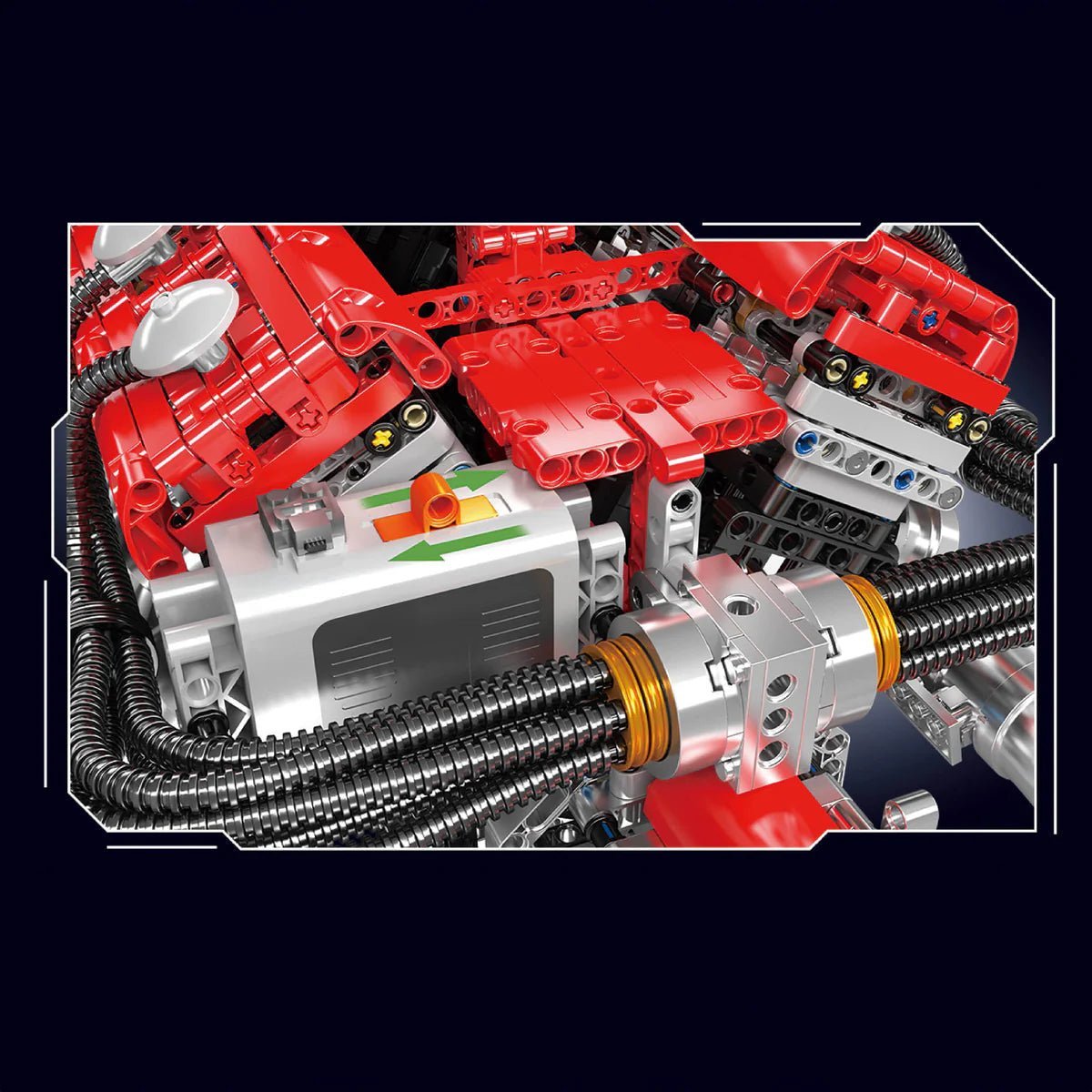 Functional V12 Engine & Gearbox | 3471pcs - Power Brickz