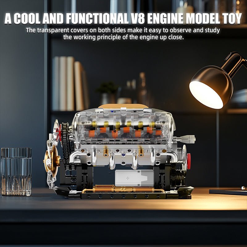 Functional V8 Engine Model | 691pcs - Power Brickz