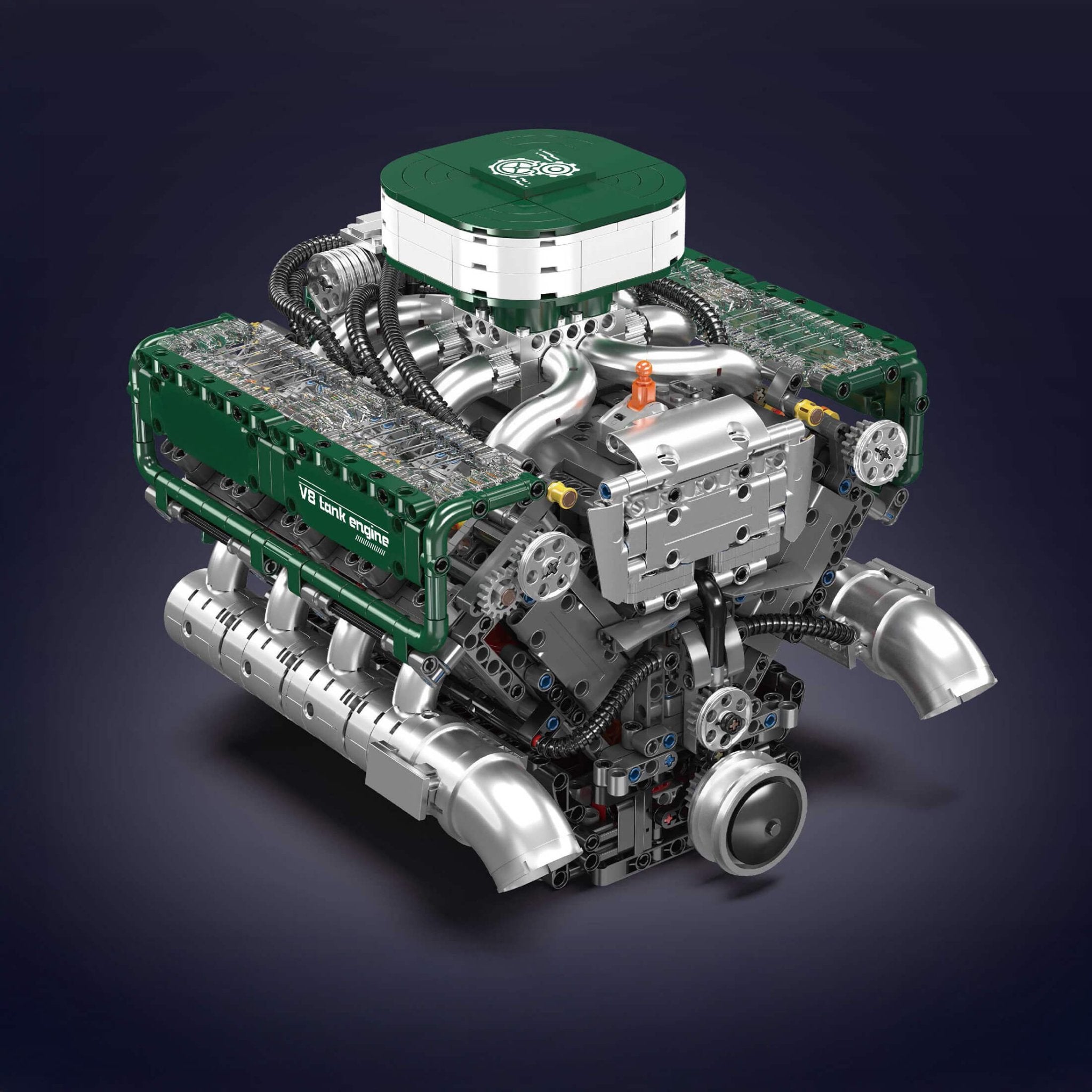 Functional V8 Tank Engine | 2250pcs - Power Brickz