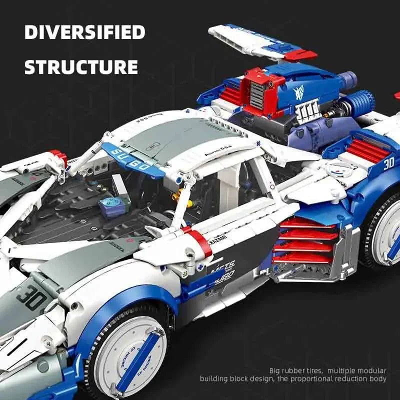 Futuristic Cyber GP Prototype - Building Blocks Set | Power Brickz
