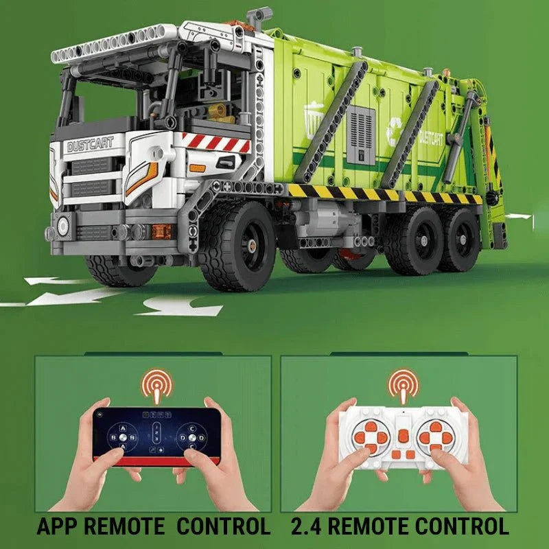 Urban Waste Collection Truck - Building Blocks Set | Power Brickz