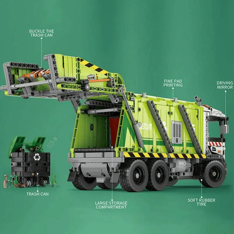 Urban Waste Collection Truck - Building Blocks Set | Power Brickz