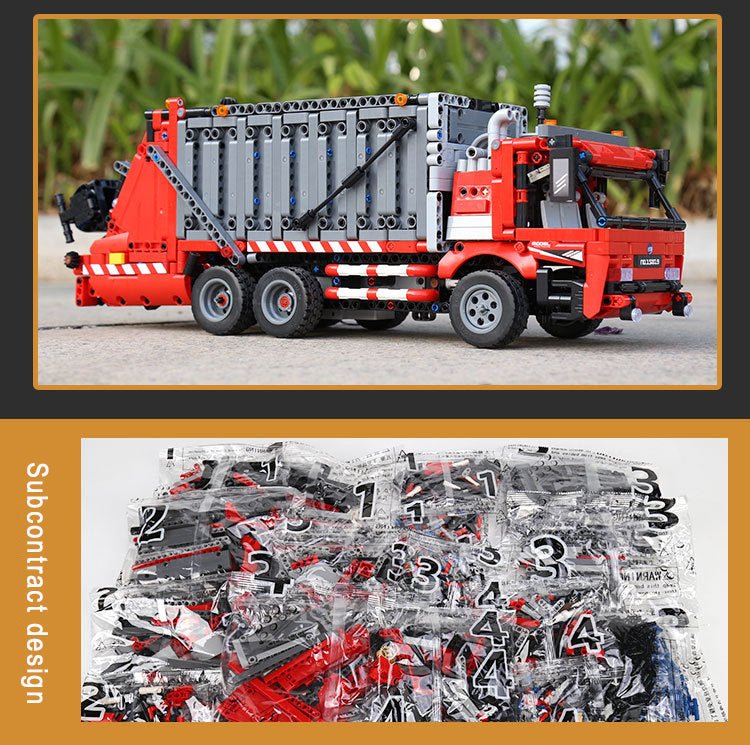 Urban Garbage Collection Truck - Building Blocks Set | Power Brickz