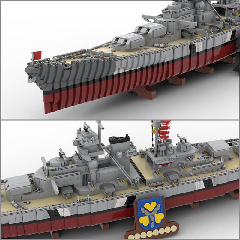 German Battleship Bismarck - Building Set | Power Brickz