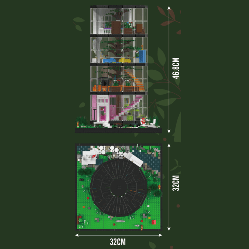 Glass Dome Tree House - Building Set | Power Brickz