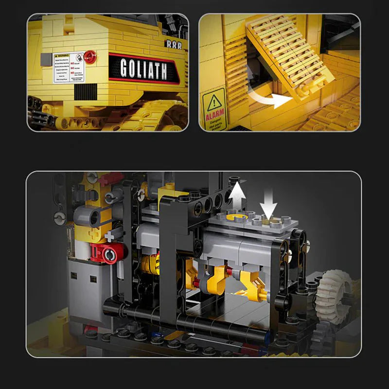 Goliath Heavy Bulldozer - Building Set | Power Brickz
