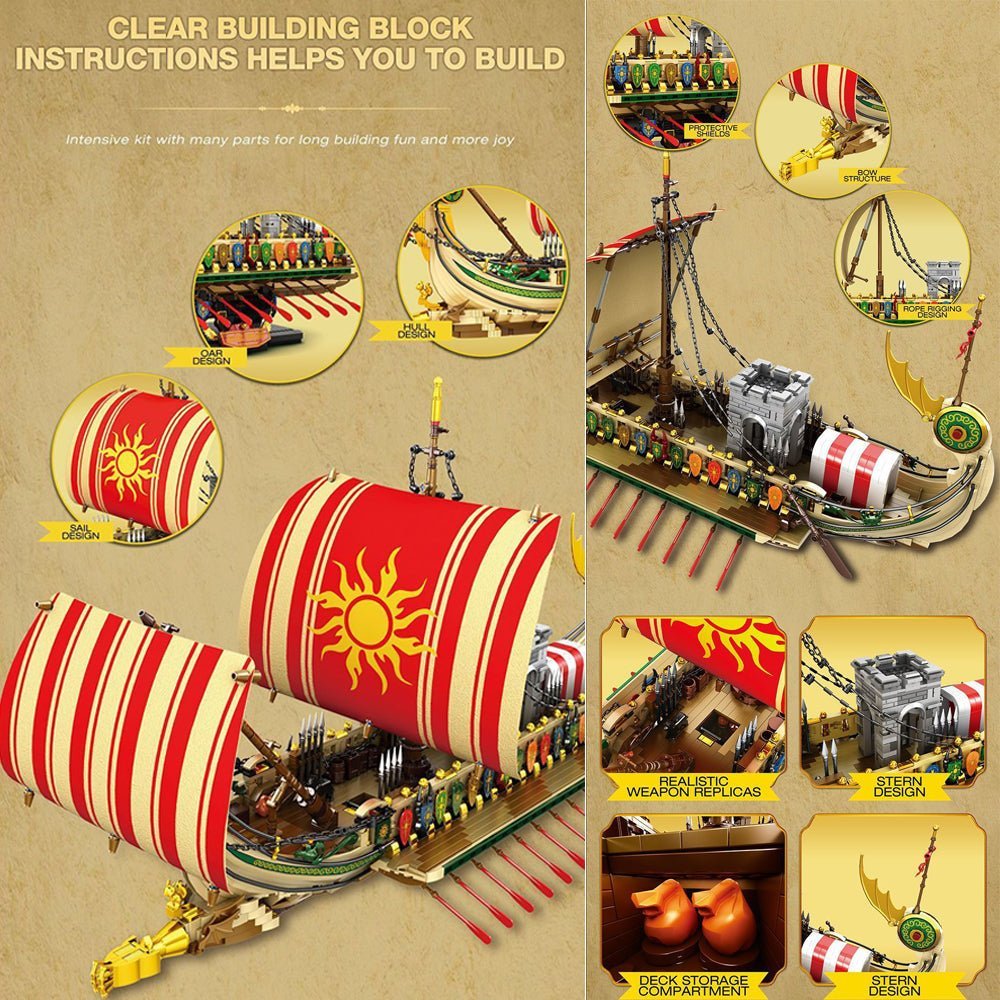 Greek Warship | 2982pcs - Power Brickz