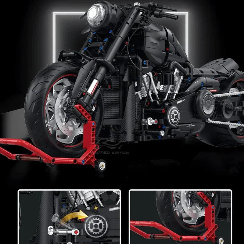 Custom V-Twin Muscle Cruiser - Building Set | Power Brickz