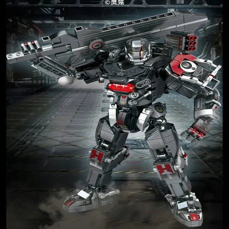 Heavy Duty Mecha Robot MU2 White Shark Bricks Toy | 802pcs - Power Brickz