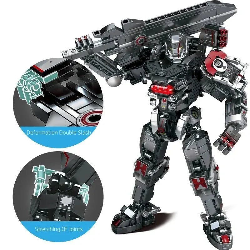 Heavy Duty Mecha Robot MU2 White Shark Bricks Toy | 802pcs - Power Brickz