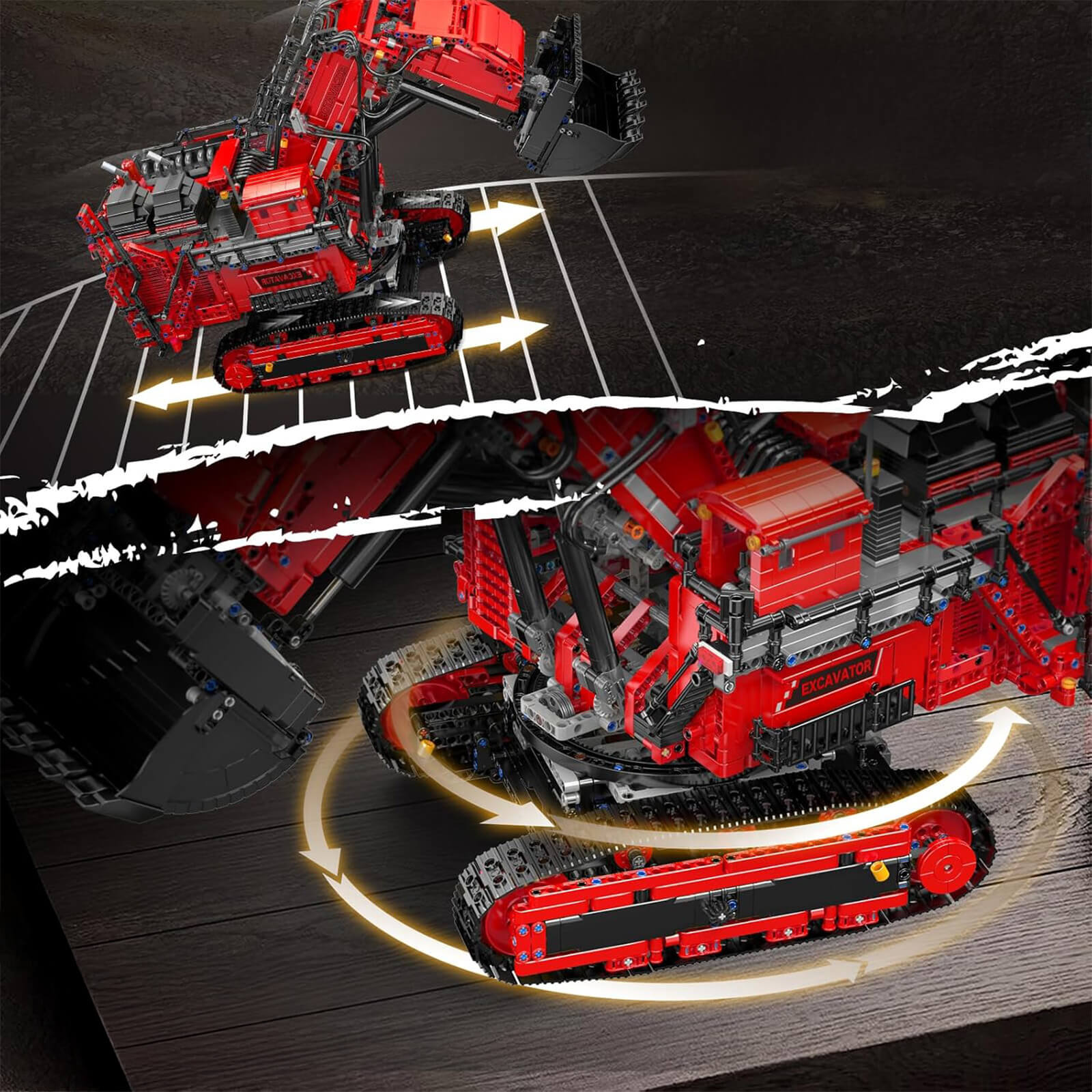 Heavy-Duty RC Excavator - Building Set | Power Brickz