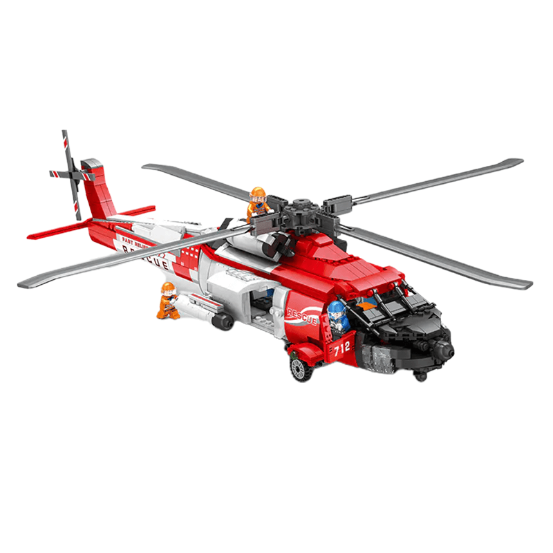 HH-60J Search And Rescue Aircraft - Building Set | Power Brickz