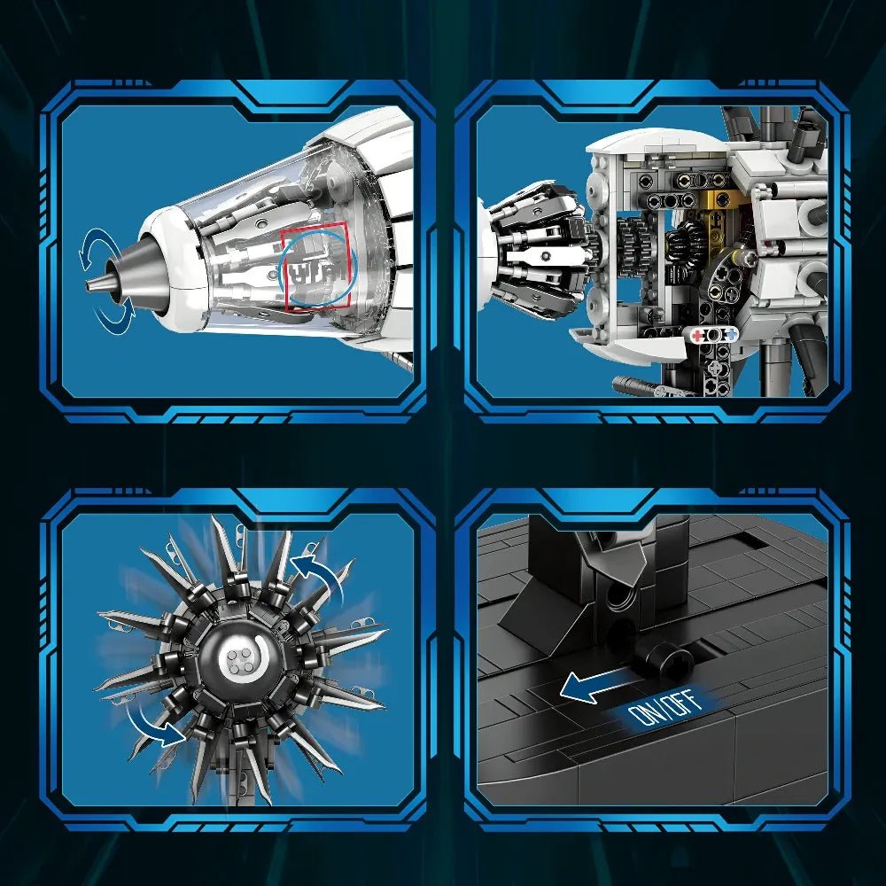 High - Bypass Turbofan Engine | 1351pcs - Power Brickz