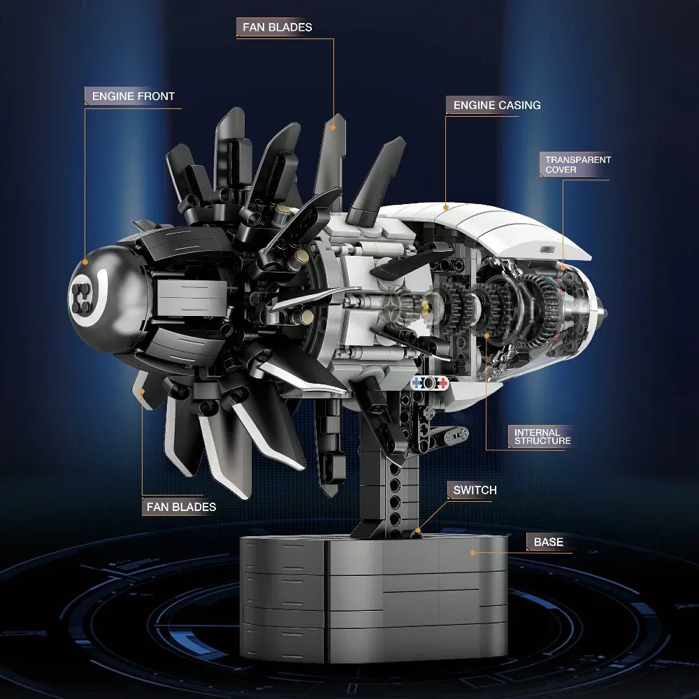 High - Bypass Turbofan Engine | 1351pcs - Power Brickz