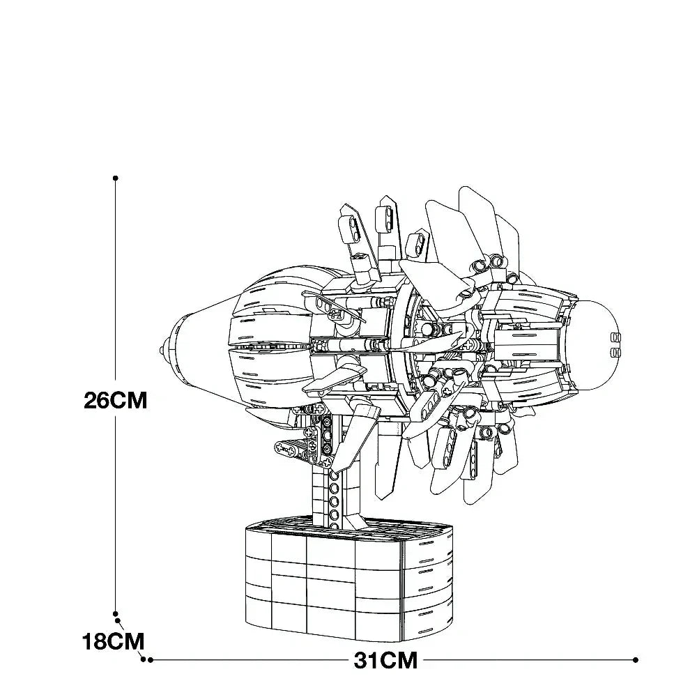 High - Bypass Turbofan Engine | 1351pcs - Power Brickz