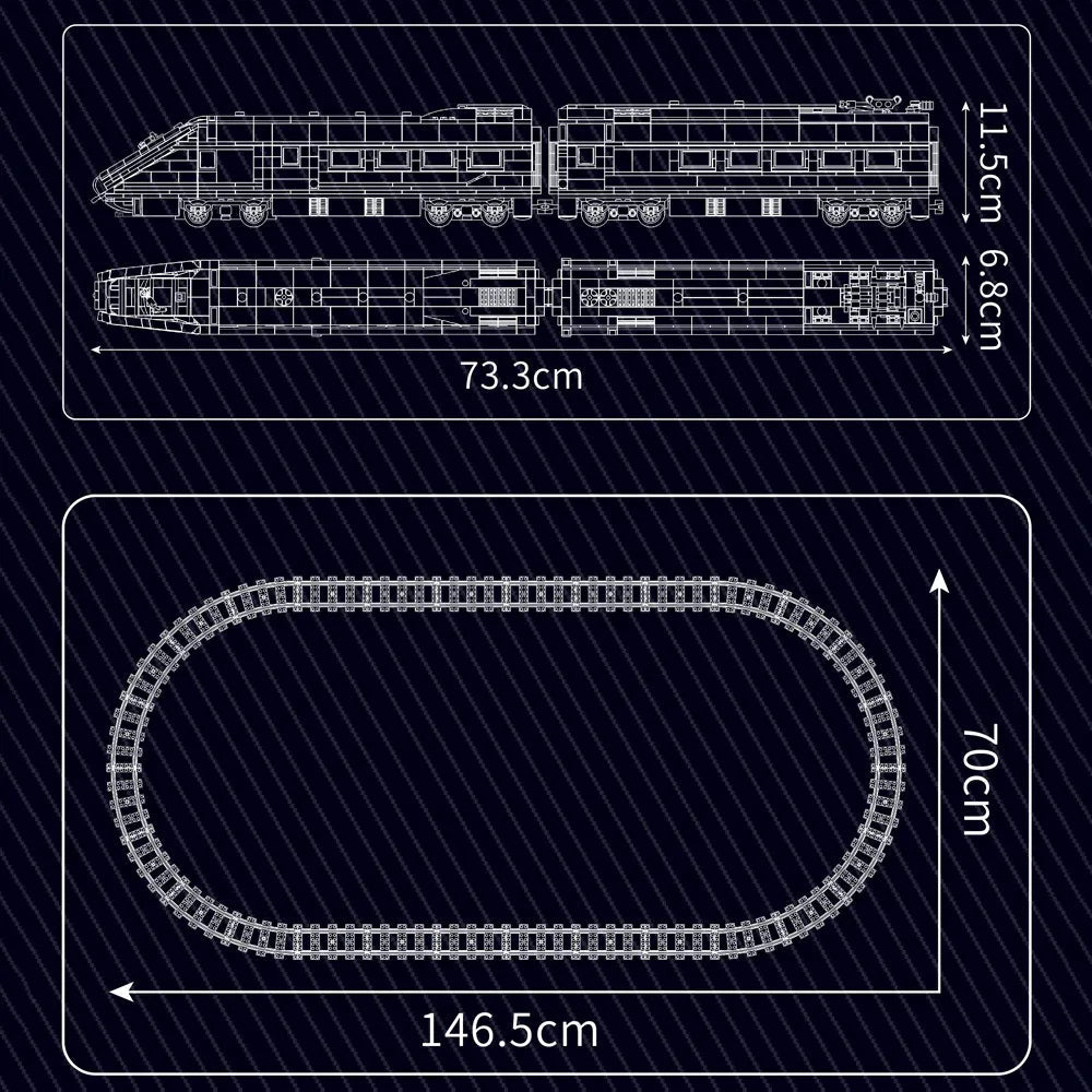 High - Speed Euro Express Train | 2085pcs - Power Brickz