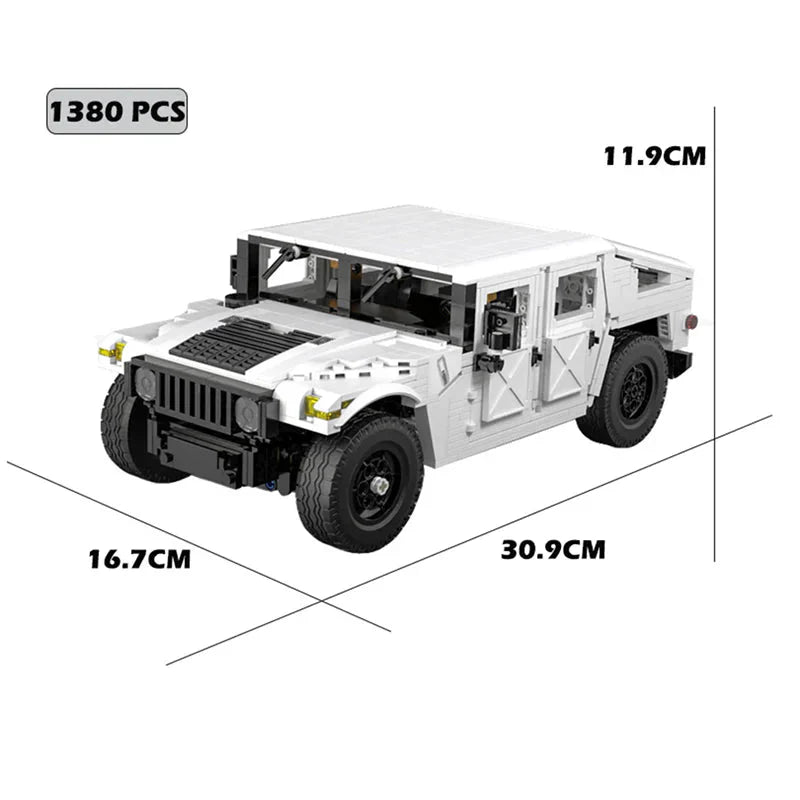 Military-Style Off-Road Utility - Building Blocks Set | Power Brickz