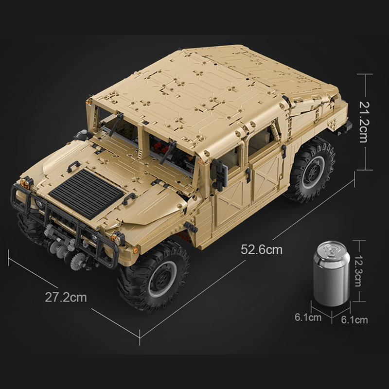 Military Off-Road Humvee Truck - Building Blocks Set | Power Brickz