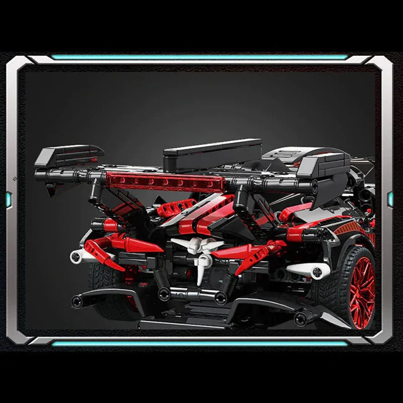 Red Concept Hypercar - Building Blocks Set | Power Brickz