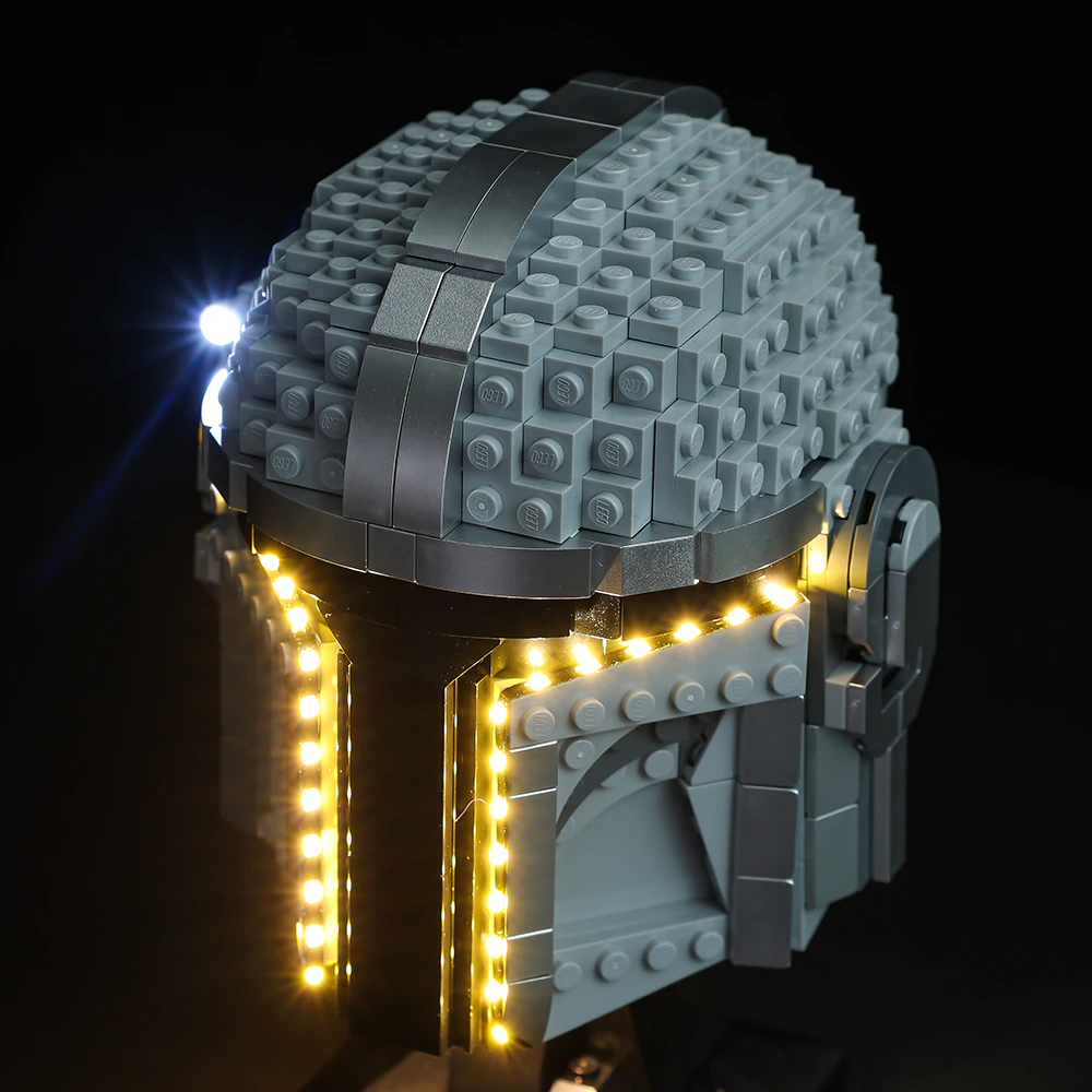 The Mandalorian Helmet 75328 LED Light Kit – Building Block Lighting | Power Brickz™