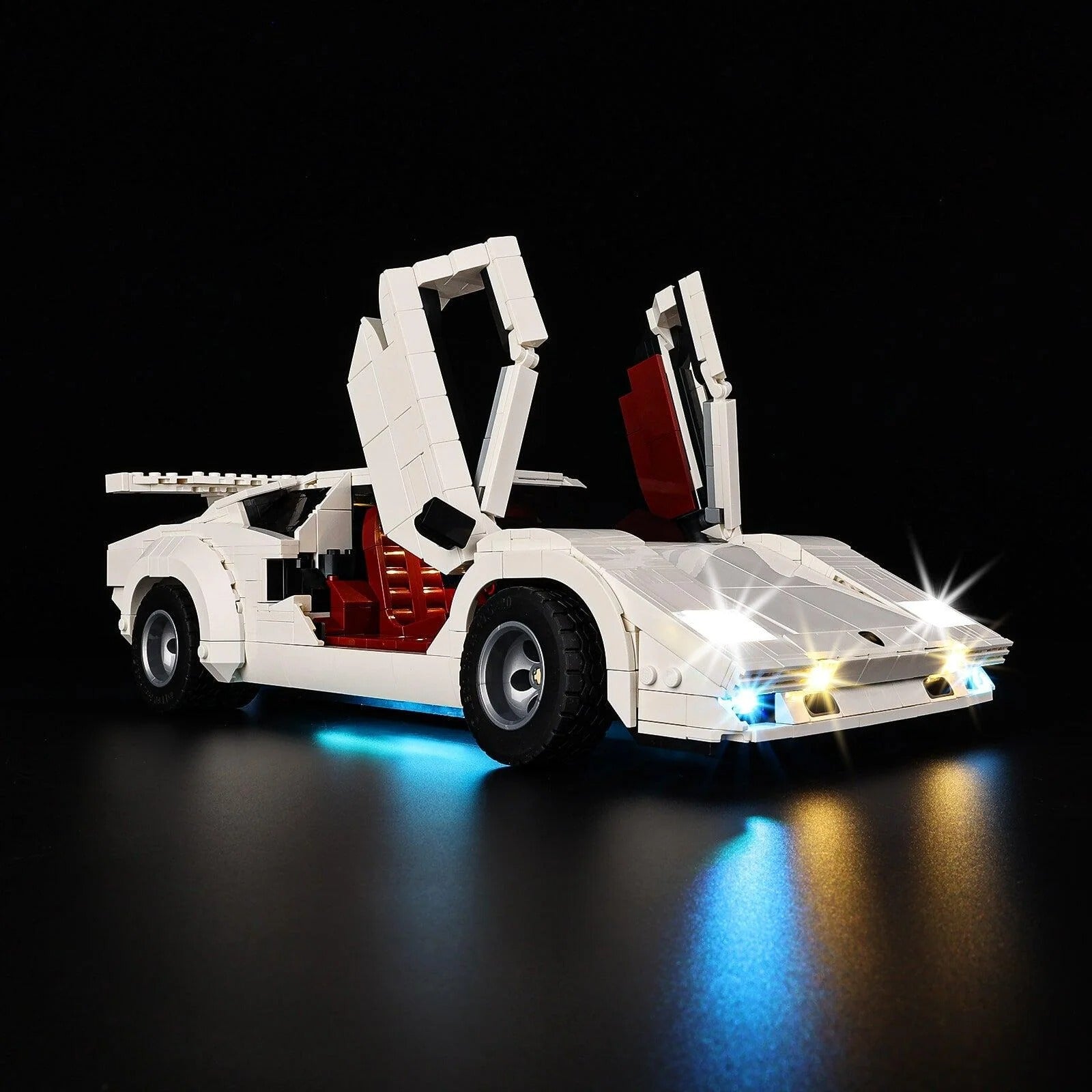 Lamborghini Countach 5000 Quattrovalvole 10337 LED Light Kit – Building Block Lighting | Power Brickz™