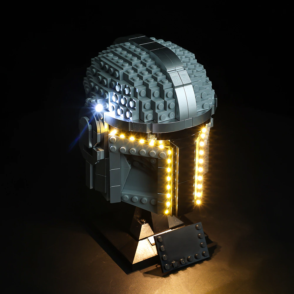 The Mandalorian Helmet 75328 LED Light Kit – Building Block Lighting | Power Brickz™