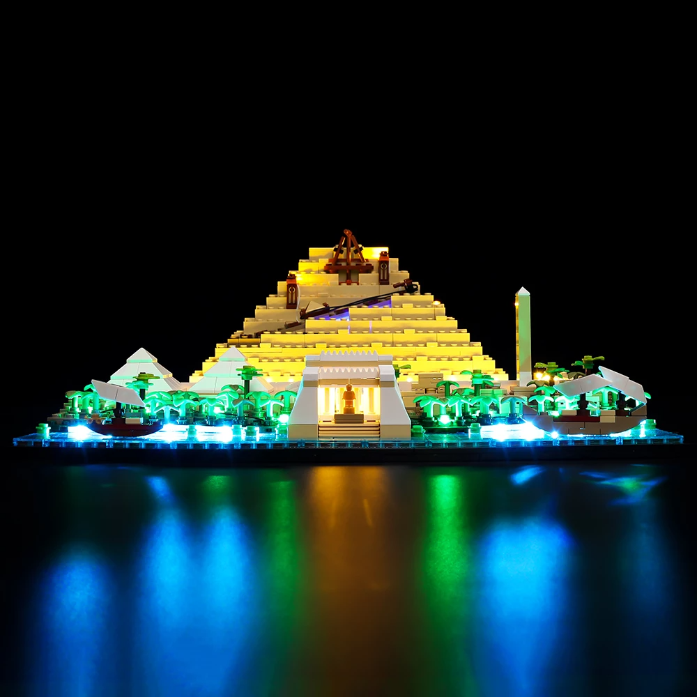 Great Pyramid Of Giza 21058 LED Light Kit – Building Block Lighting | Power Brickz™