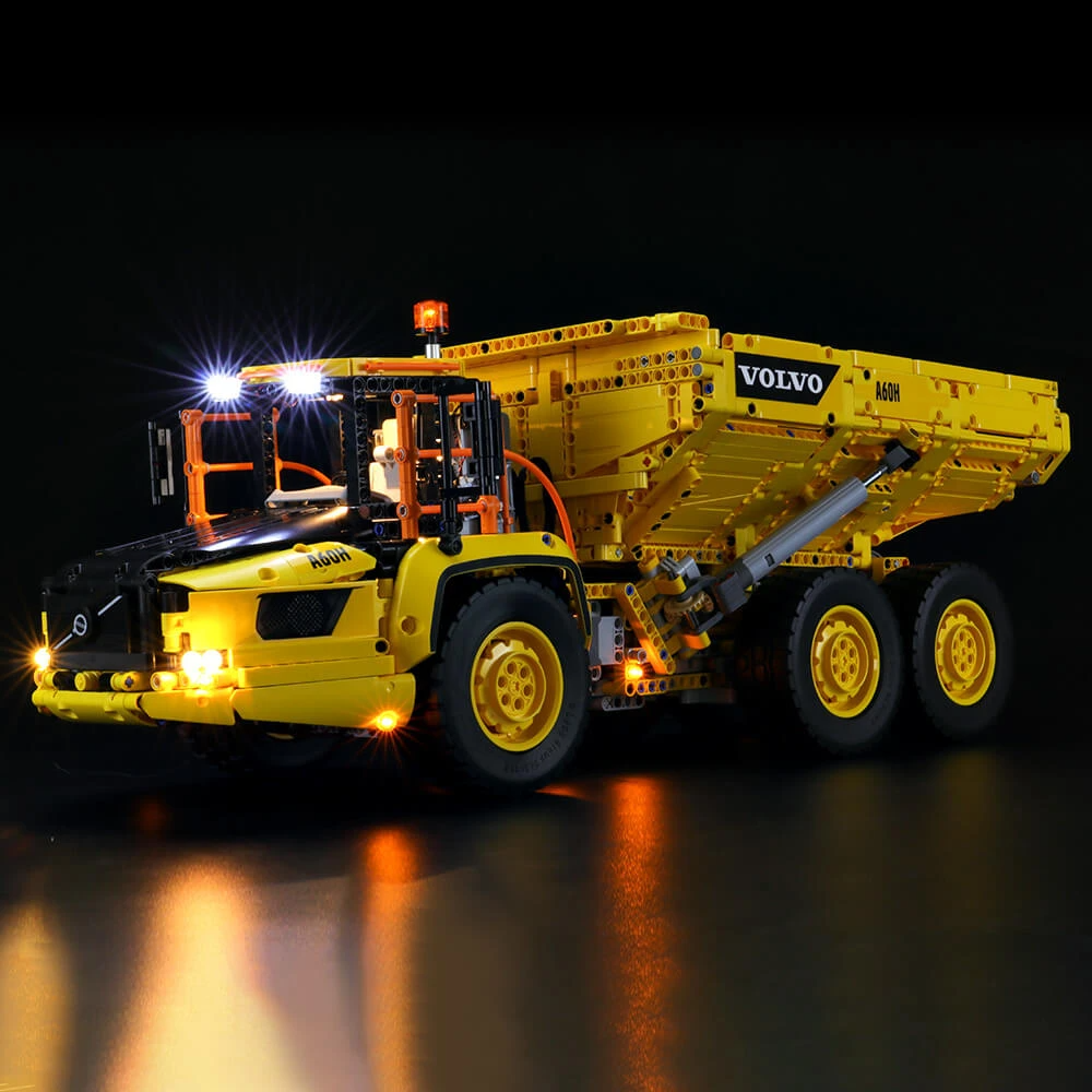 6x6 Volvo Articulated Hauler 42114 LED Light Kit – Building Block Lighting | Power Brickz™