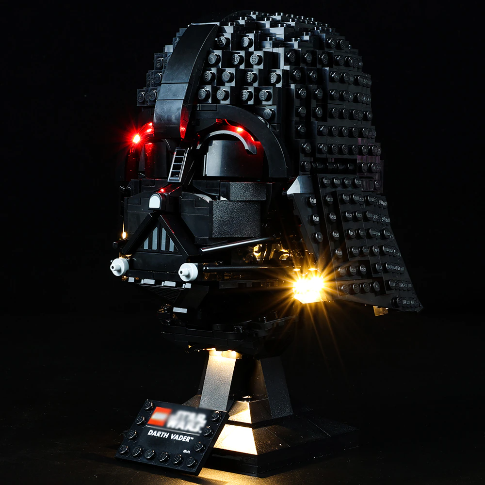 Darth Vader Helmet 75304 LED Light Kit – Building Block Lighting | Power Brickz™