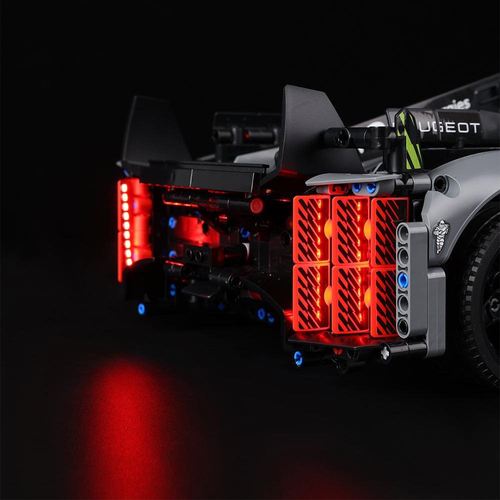 PeugeotT 9X8 24H Le Mans Hybrid Hypercar 42156 LED Light Kit – Building Block Lighting | Power Brickz™