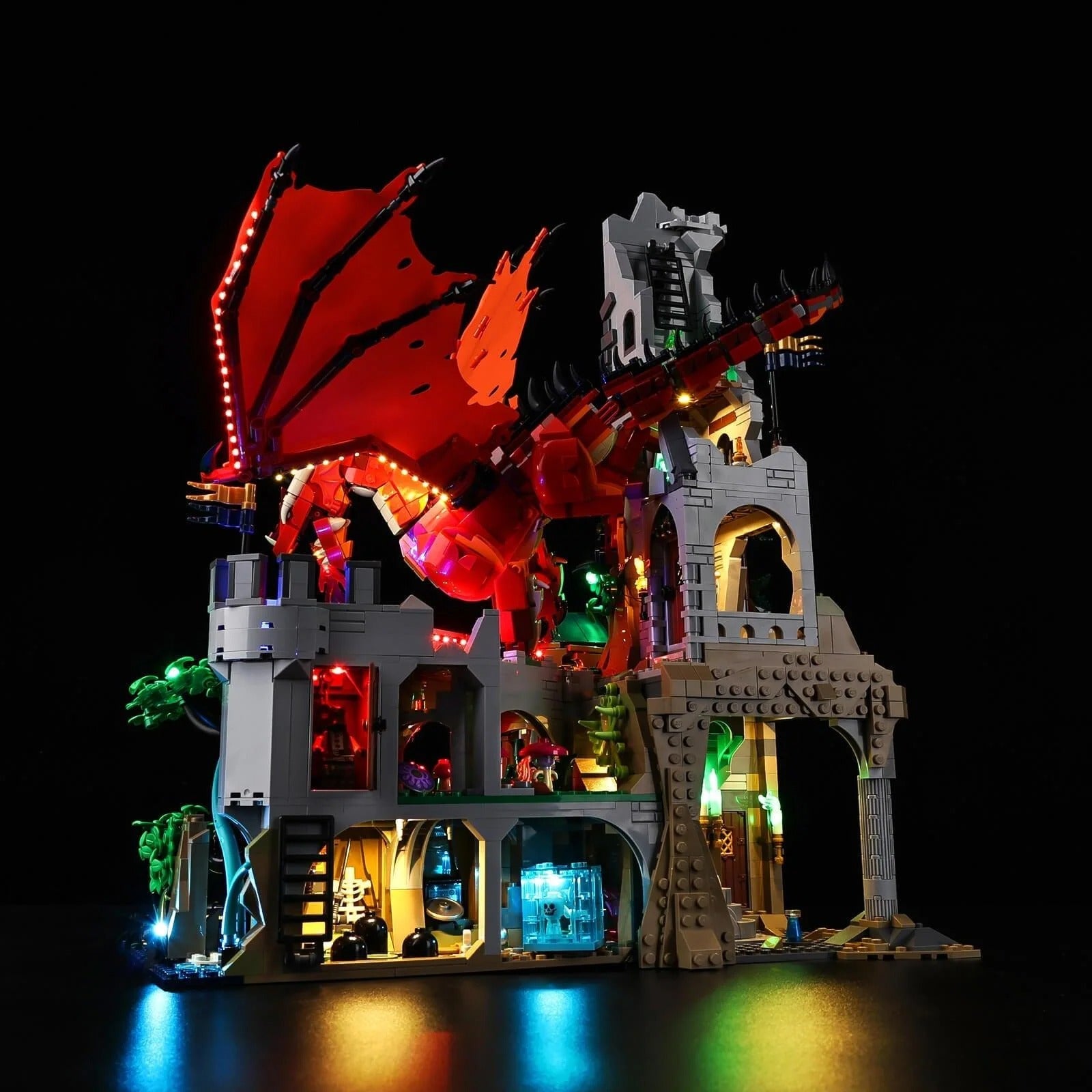 Dungeons & Dragons: Red Dragon's Tale 21348 LED Light Kit – Building Block Lighting | Power Brickz™