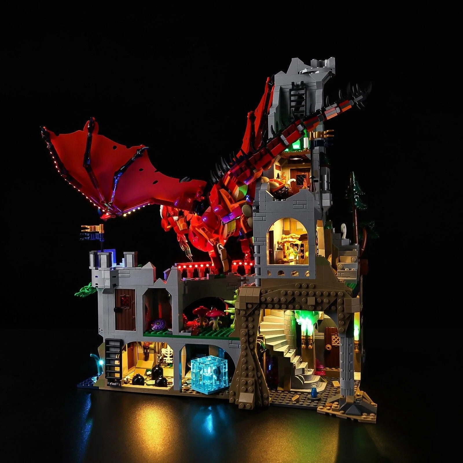 Dungeons & Dragons: Red Dragon's Tale 21348 LED Light Kit – Building Block Lighting | Power Brickz™
