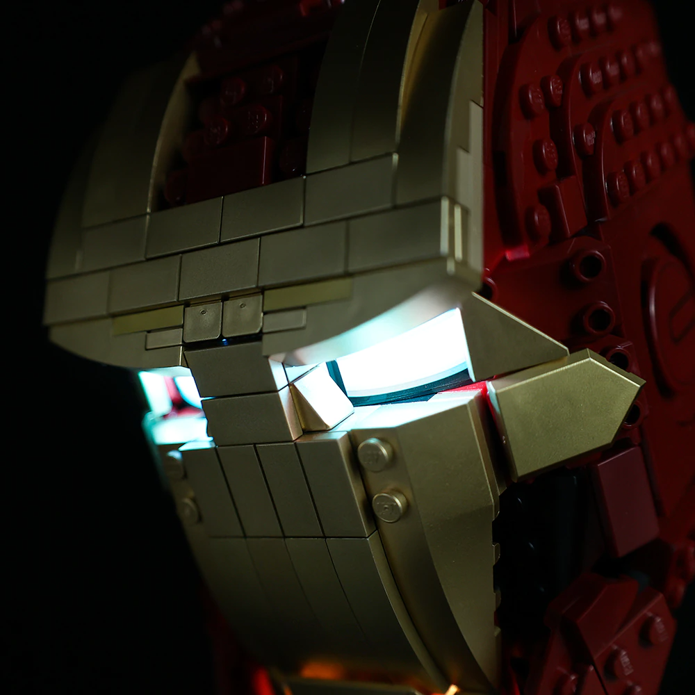 Iron Man Helmet 76165 LED Light Kit – Building Block Lighting | Power Brickz™