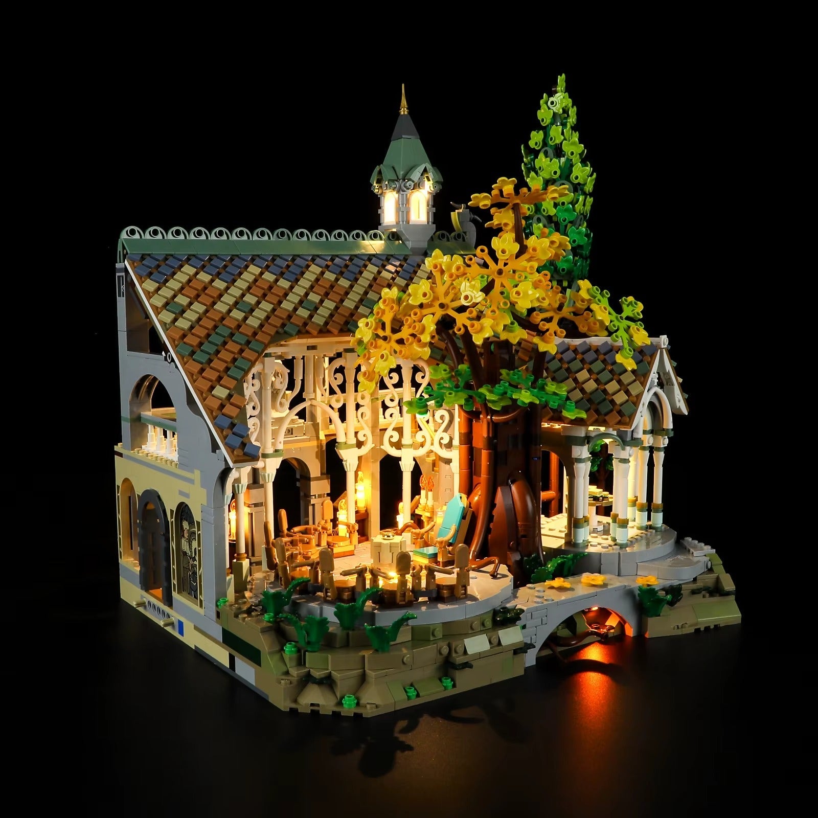 The Lord Of The Rings: Rivendell 10316 LED Light Kit – Building Block Lighting | Power Brickz™