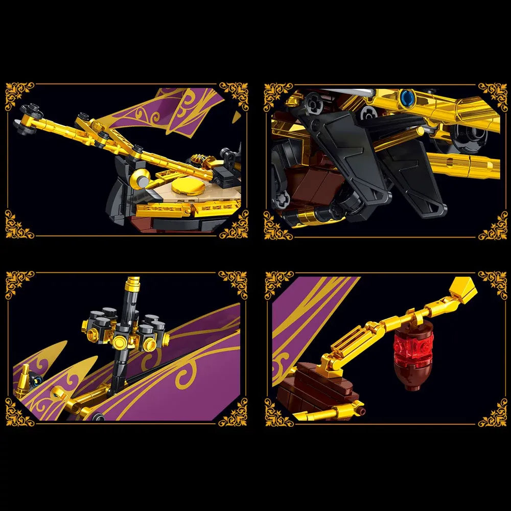 Steampunk Pirate Ship - Building Blocks Set | Power Brickz