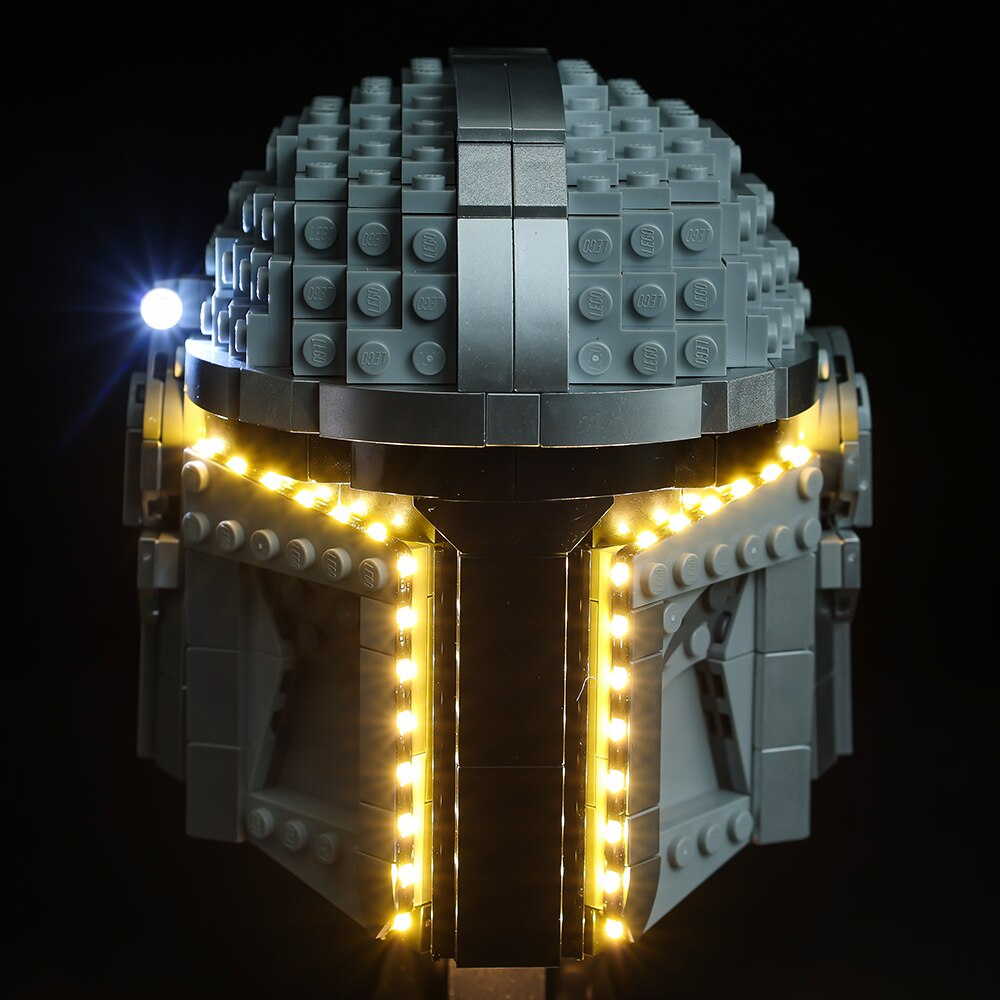 The Mandalorian Helmet 75328 LED Light Kit – Building Block Lighting | Power Brickz™
