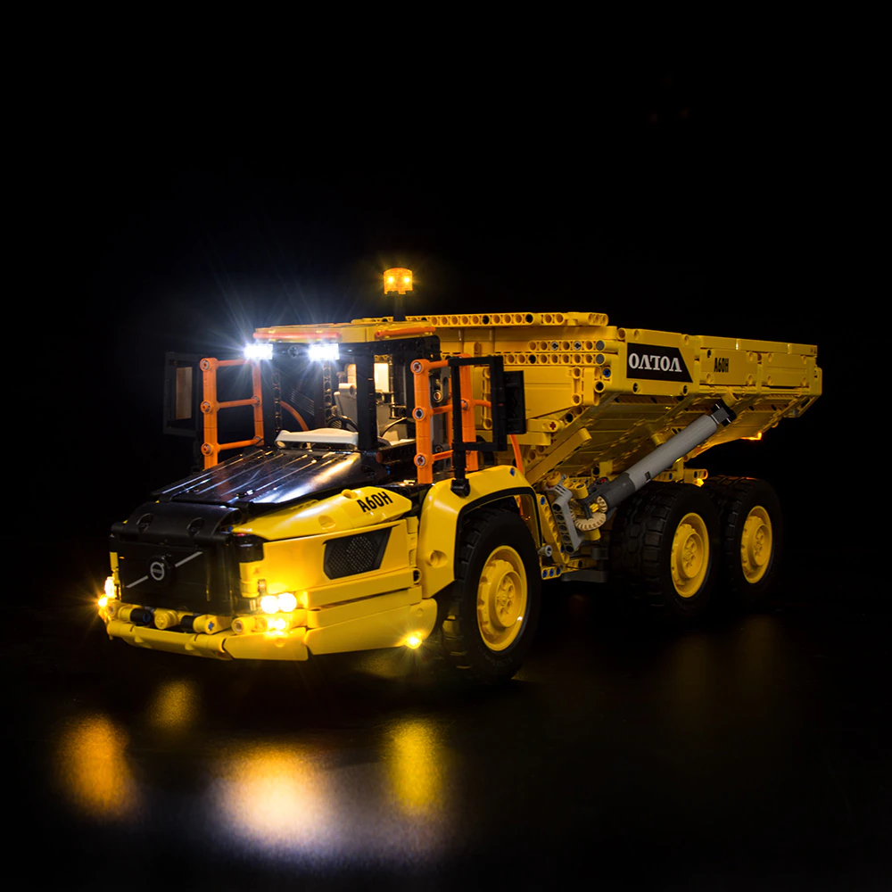 6x6 Volvo Articulated Hauler 42114 LED Light Kit – Building Block Lighting | Power Brickz™