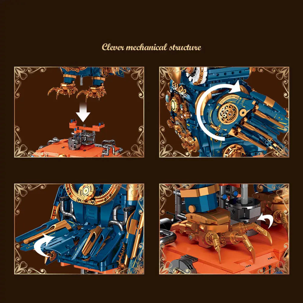 Steampuni Owl Creator - Building Blocks Set | Power Brickz