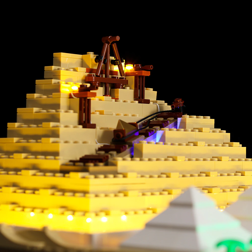 Great Pyramid Of Giza 21058 LED Light Kit – Building Block Lighting | Power Brickz™